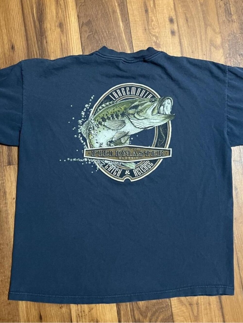 Vintage Fieldmaster T Shirt Mens Size Large Wildlife Fish Angler Nature Tee
